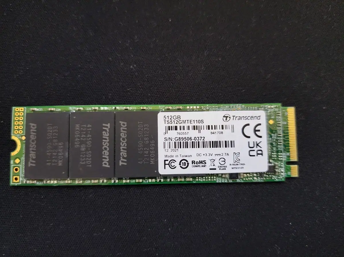 컴퓨터 저장장치 nvme ssd ts512tmte110s 512gb