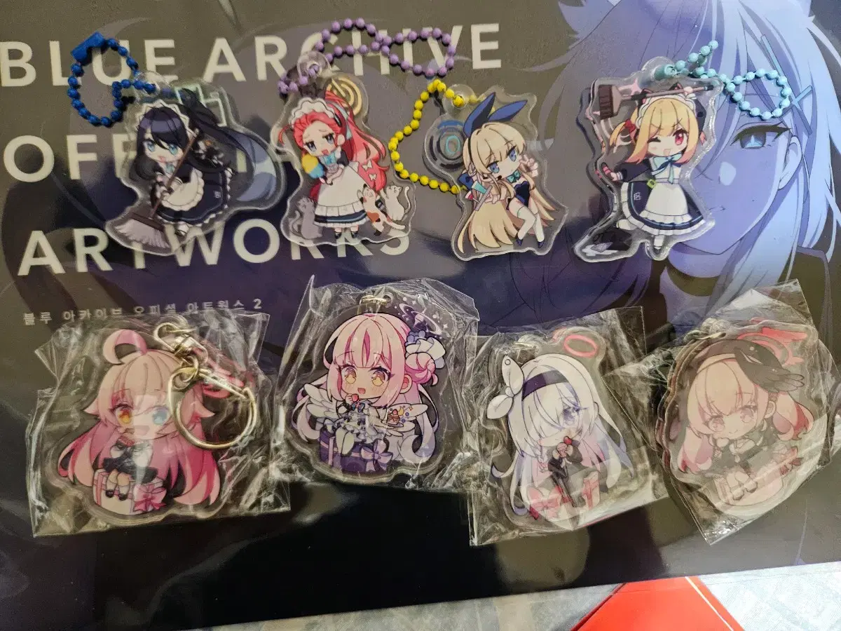 Bloo Archive Keyrings (Arisu,Yuzu,Toki,Momoi,Hoshino,Mika,Prana,Koharu)