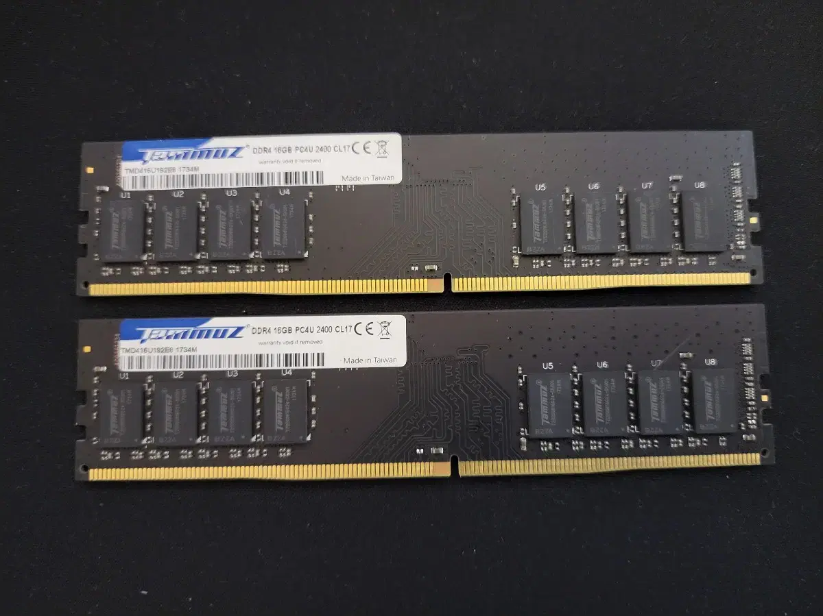 컴퓨터 부품 tammuz 램 ddr4 2400 32gb