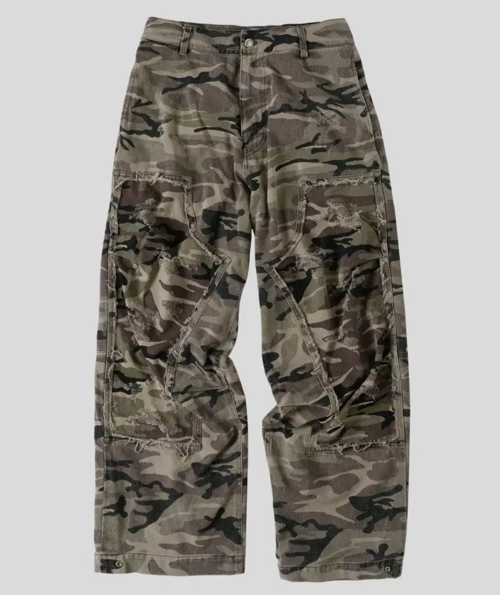 ETCE 카모 팬츠 DESTROYED CAMO BAGGY PANTS