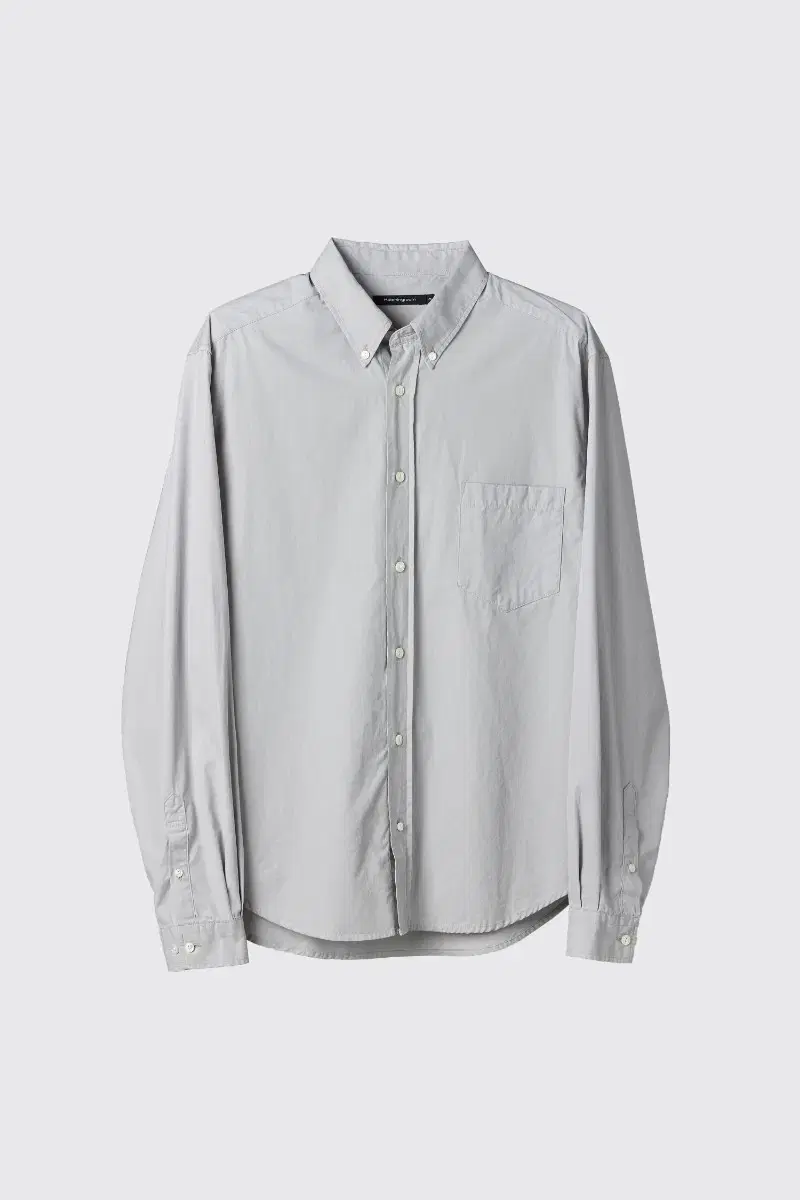 [3] Hatching Room Out Button Shirt Silver