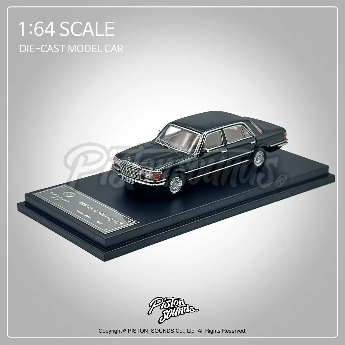 1:64 스케일 벤츠 450SEL W116 올드카 다이캐스트 자동차모형