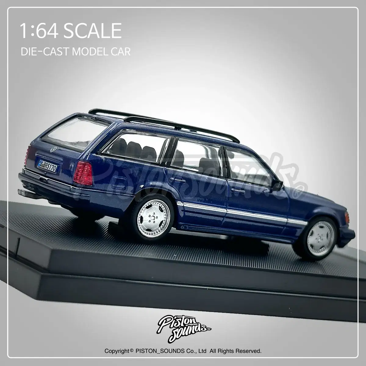 1:64스케일 벤츠 S124 왜건 블루 다이캐스트 올드카 각벤츠 W124