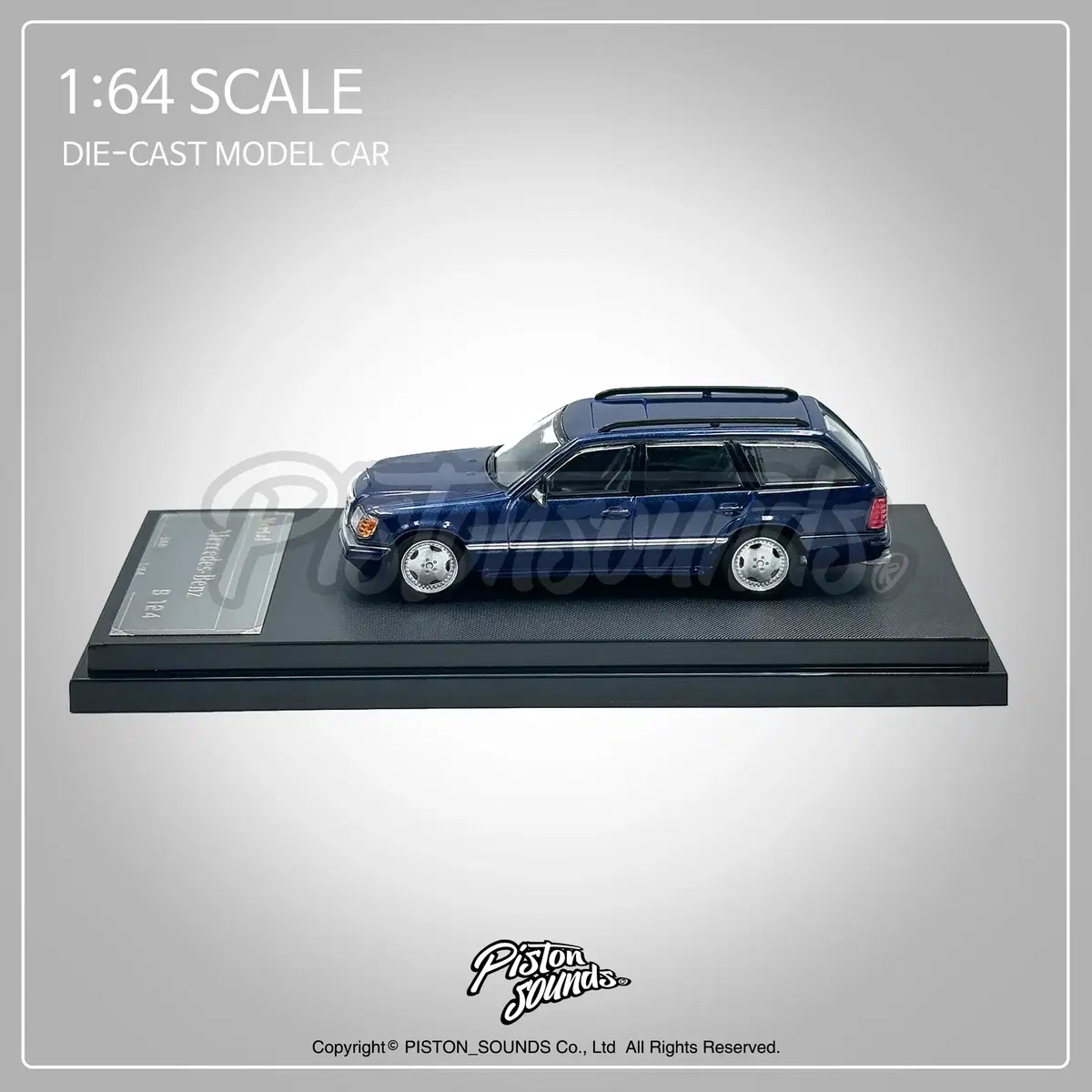 1:64스케일 벤츠 S124 왜건 블루 다이캐스트 올드카 각벤츠 W124