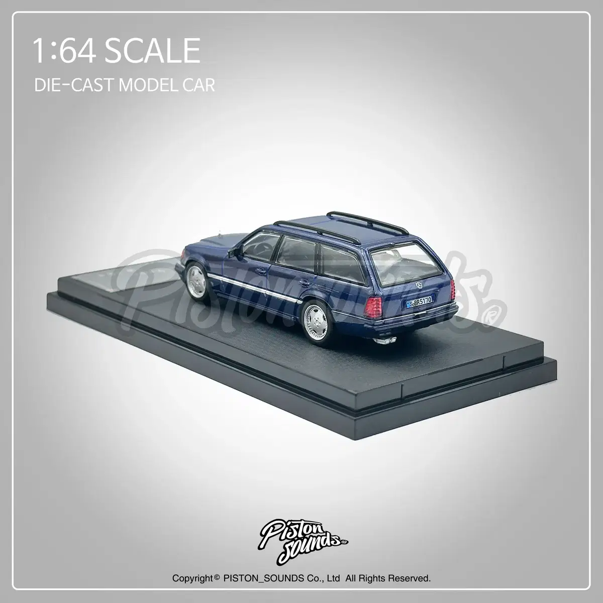 1:64스케일 벤츠 S124 왜건 블루 다이캐스트 올드카 각벤츠 W124