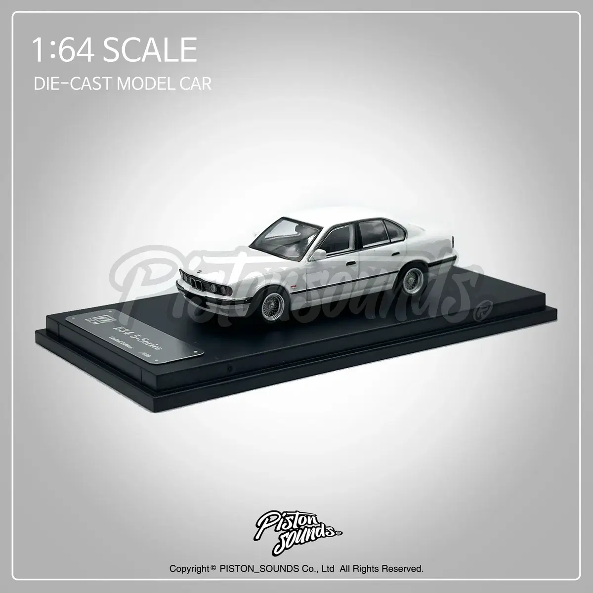 1:64스케일 BMW E34 5시리즈 화이트 올드카 다이캐스트 자동차모형