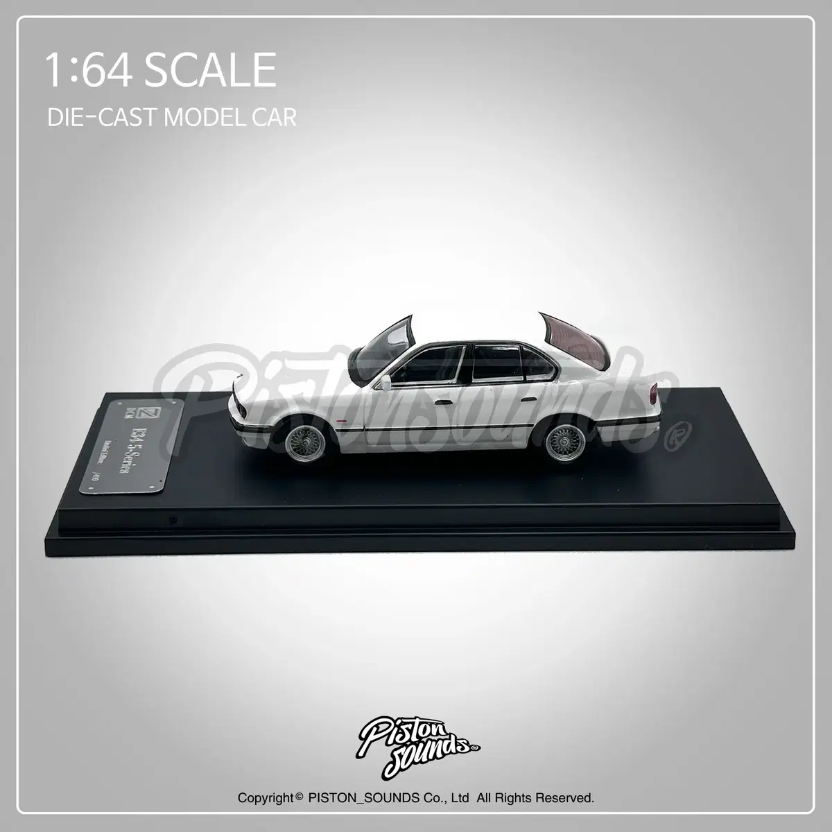 1:64스케일 BMW E34 5시리즈 화이트 올드카 다이캐스트 자동차모형