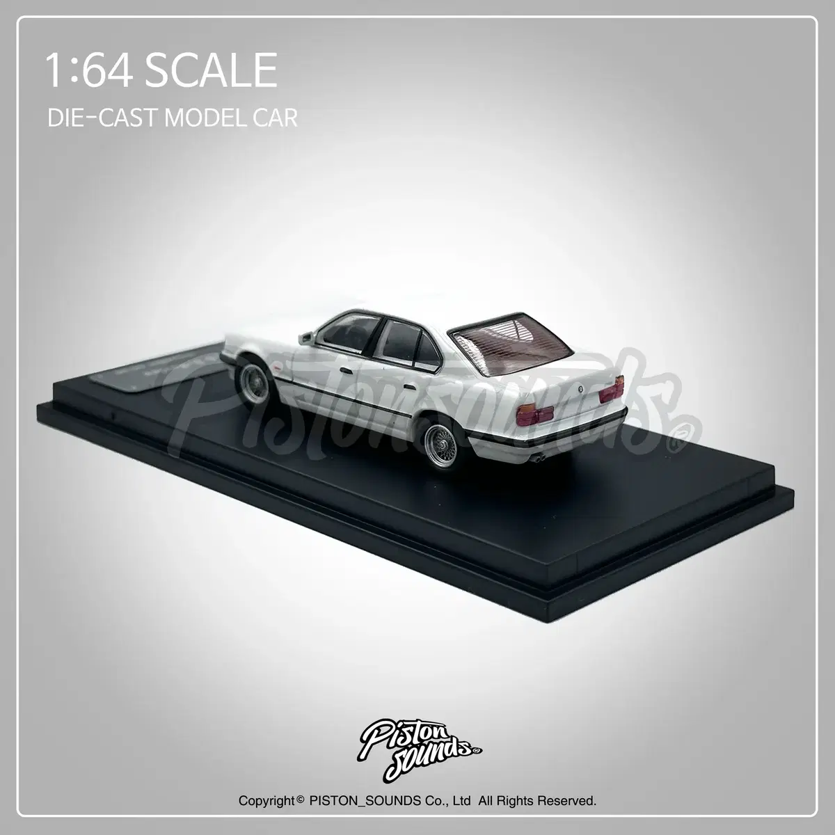 1:64스케일 BMW E34 5시리즈 화이트 올드카 다이캐스트 자동차모형