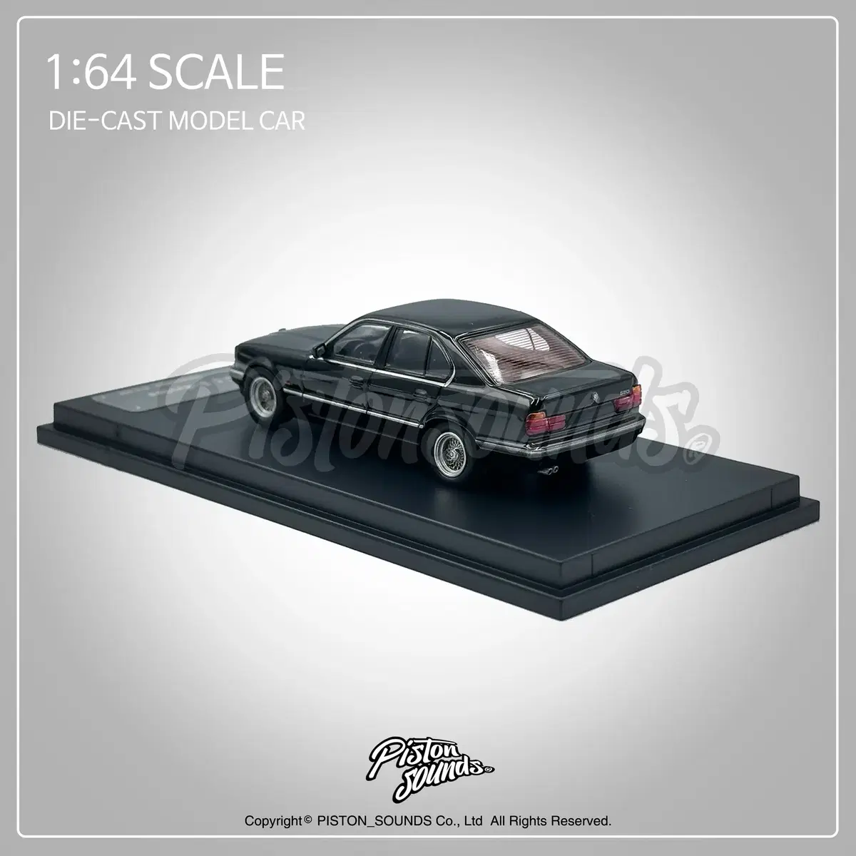 1:64스케일 BMW E34 5시리즈 블랙 올드카 다이캐스트 자동차모형