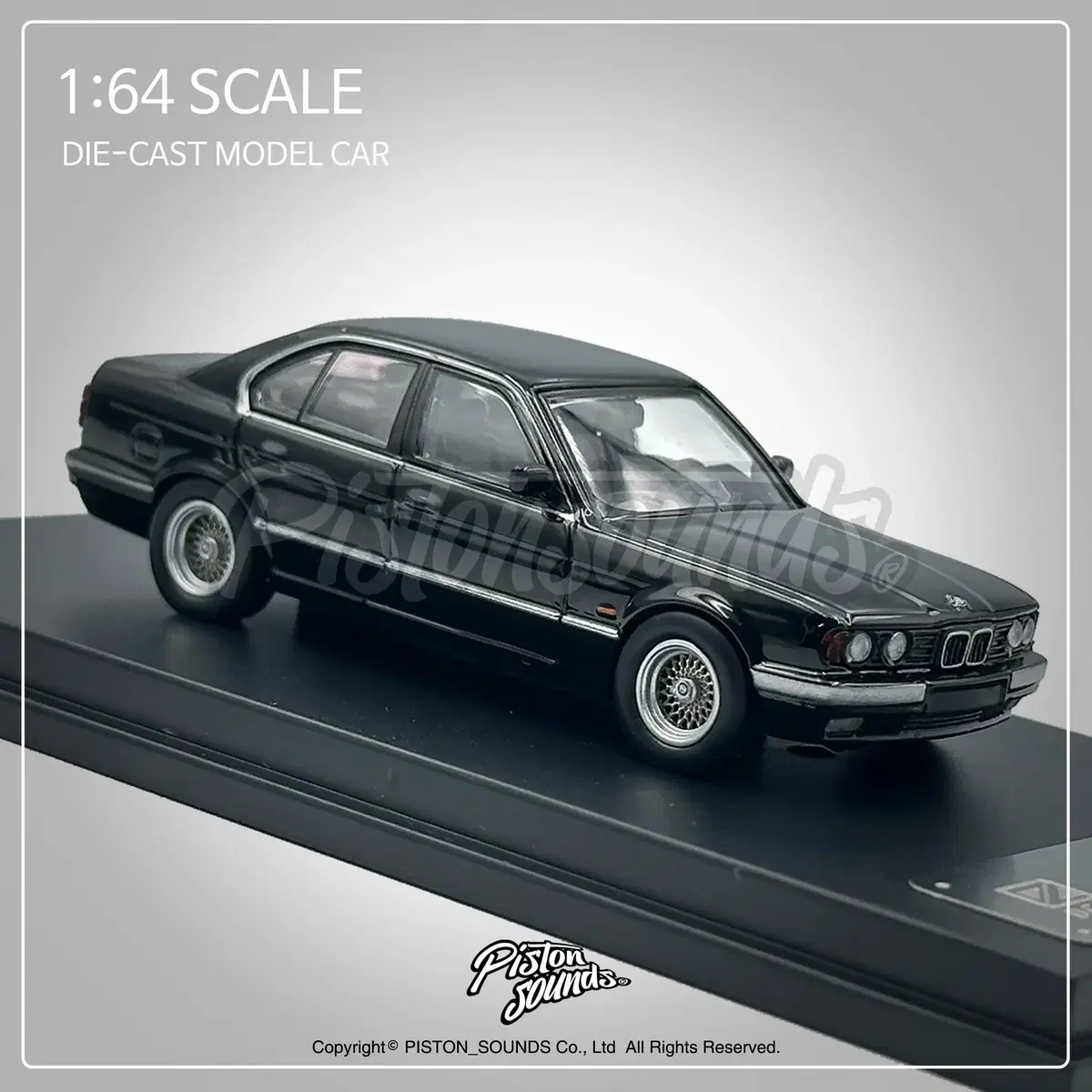 1:64스케일 BMW E34 5시리즈 블랙 올드카 다이캐스트 자동차모형