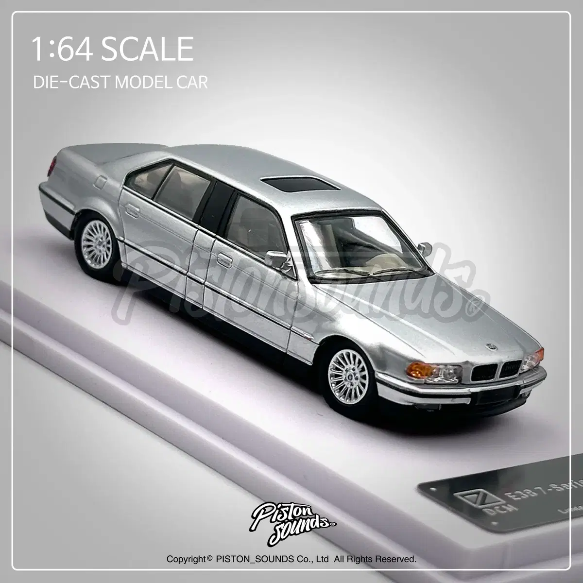 1:64스케일 BMW E38 L7 실버 올드카 다이캐스트 자동차모형