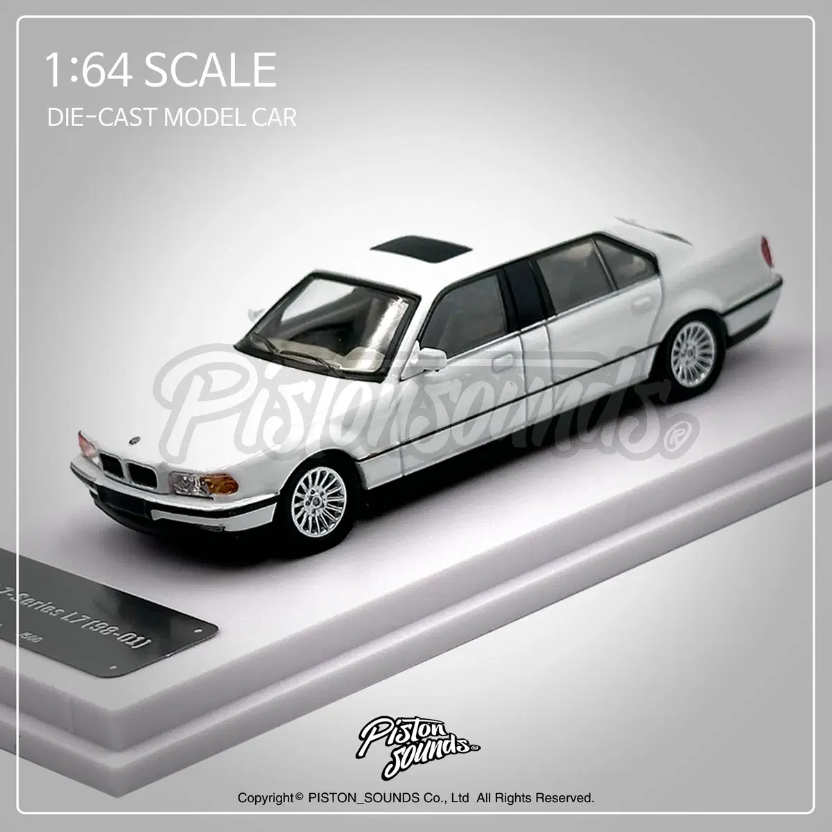 1:64스케일 BMW E38 L7 화이트 올드카 다이캐스트 자동차모형