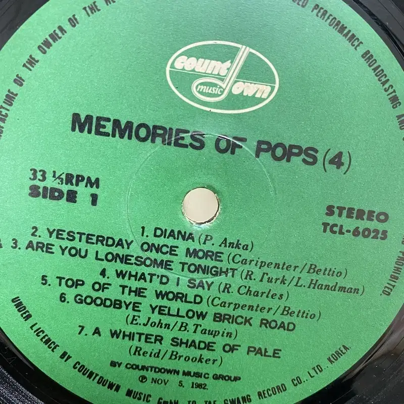 MEMORIES OF POPS  LP / AA6065