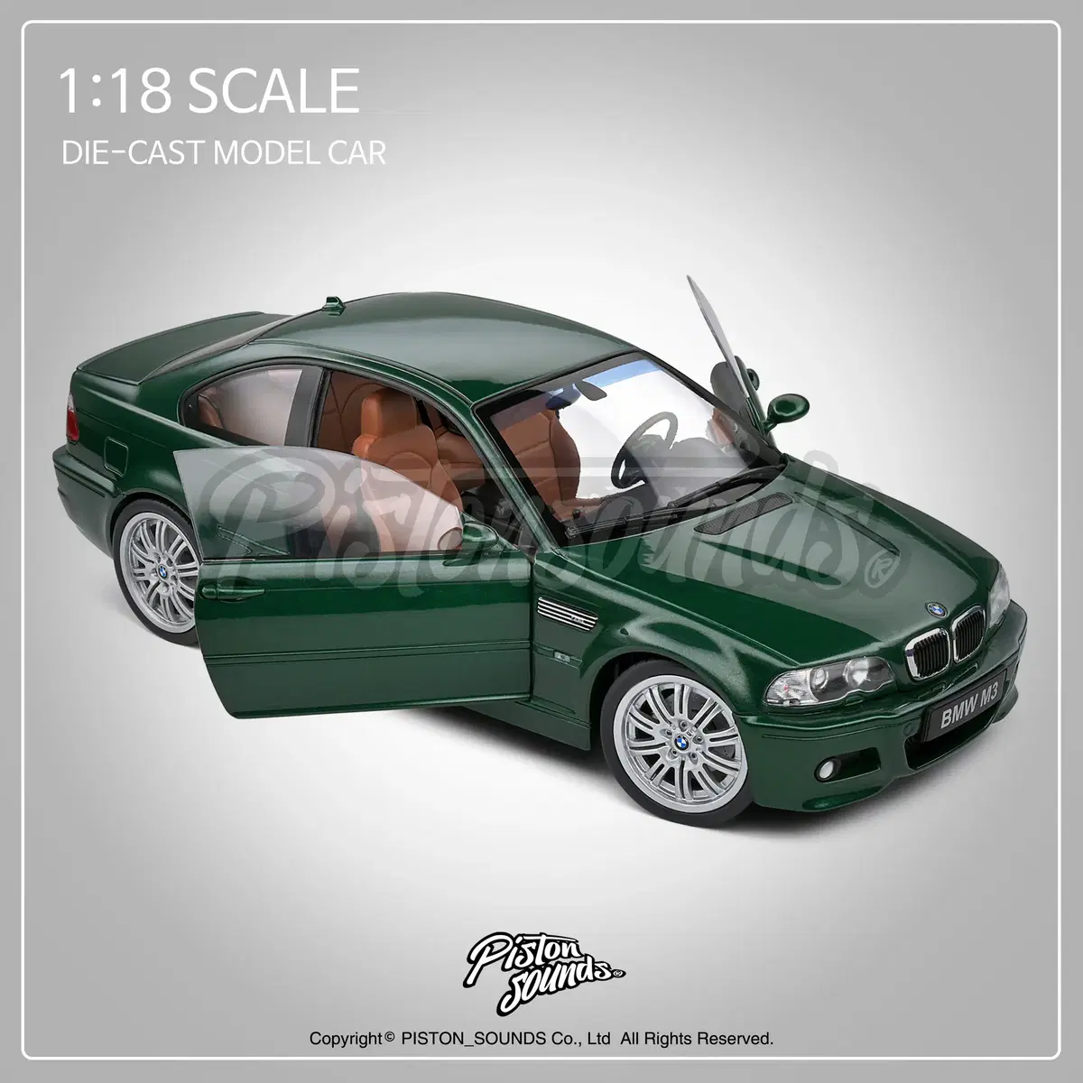 1:18스케일 BMW E46 M3 옥스포드그린 다이캐스트 자동차모형