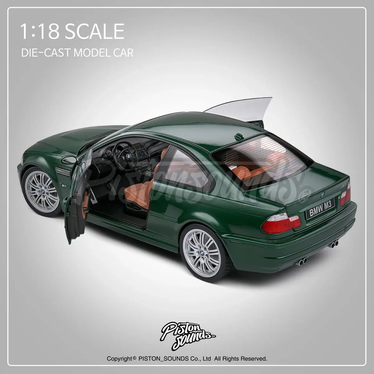 1:18스케일 BMW E46 M3 옥스포드그린 다이캐스트 자동차모형