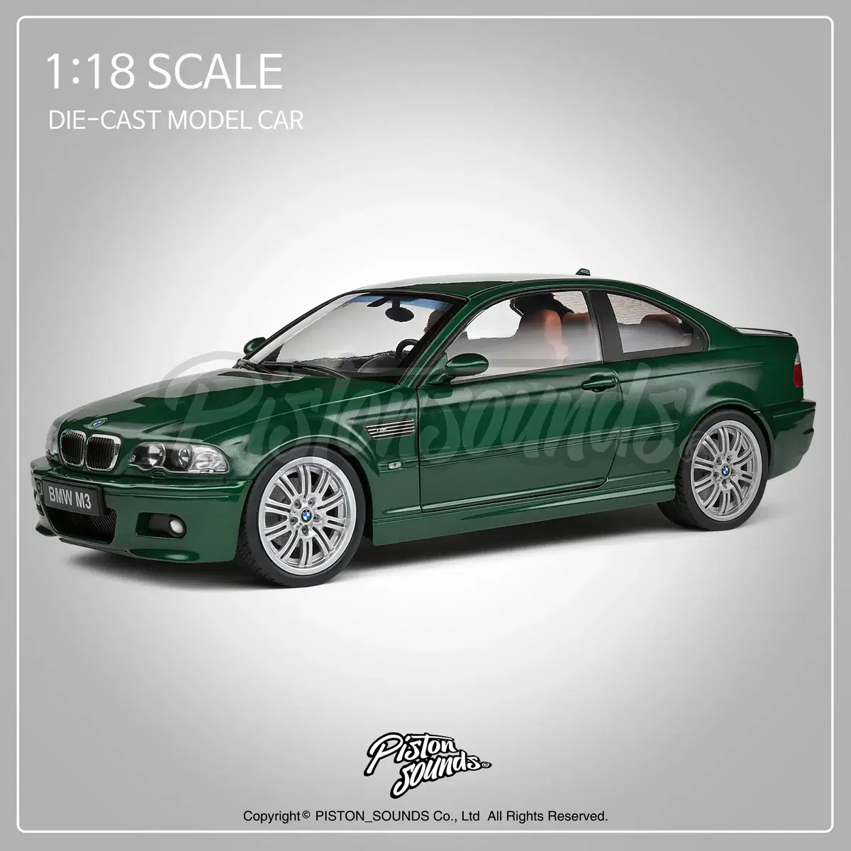 1:18스케일 BMW E46 M3 옥스포드그린 다이캐스트 자동차모형