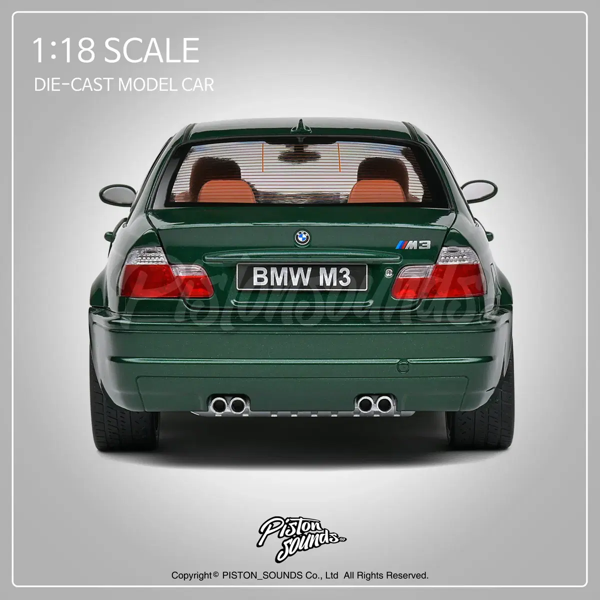 1:18스케일 BMW E46 M3 옥스포드그린 다이캐스트 자동차모형