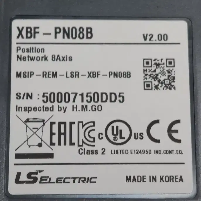 LS XBF-PN08B (V2.0) PLC (재고2대) 대당가격