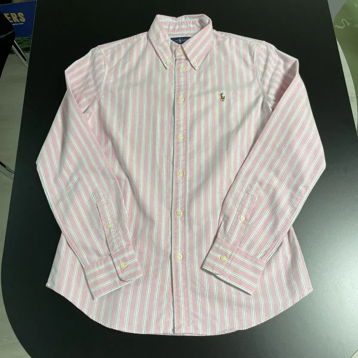 Polo Ralph Lauren pink striped shirt