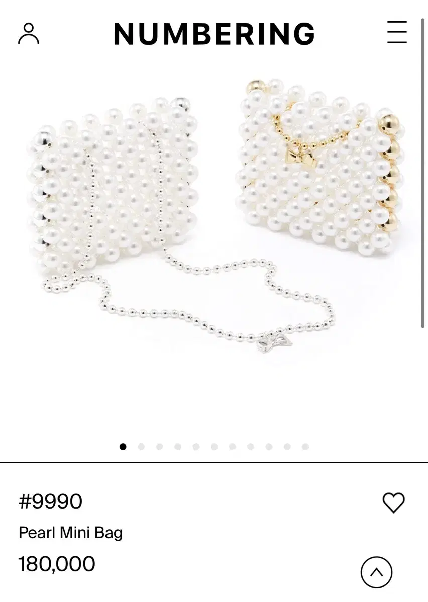 넘버링 Pearl Mini Bag 실버