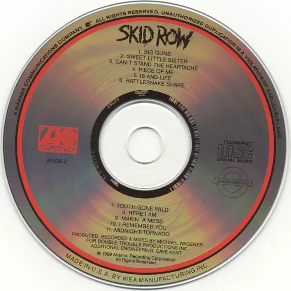 Skid Row - Skid Row (CD) 미국반 1990s 민트급중고