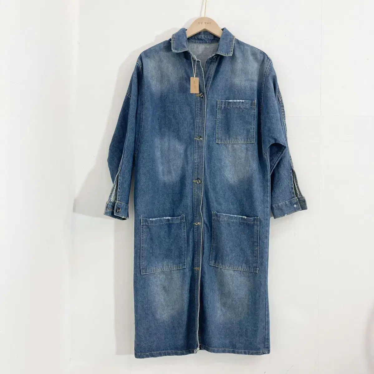 빅사이즈 청 원피스 가디건 Big Size Jean Dress Long