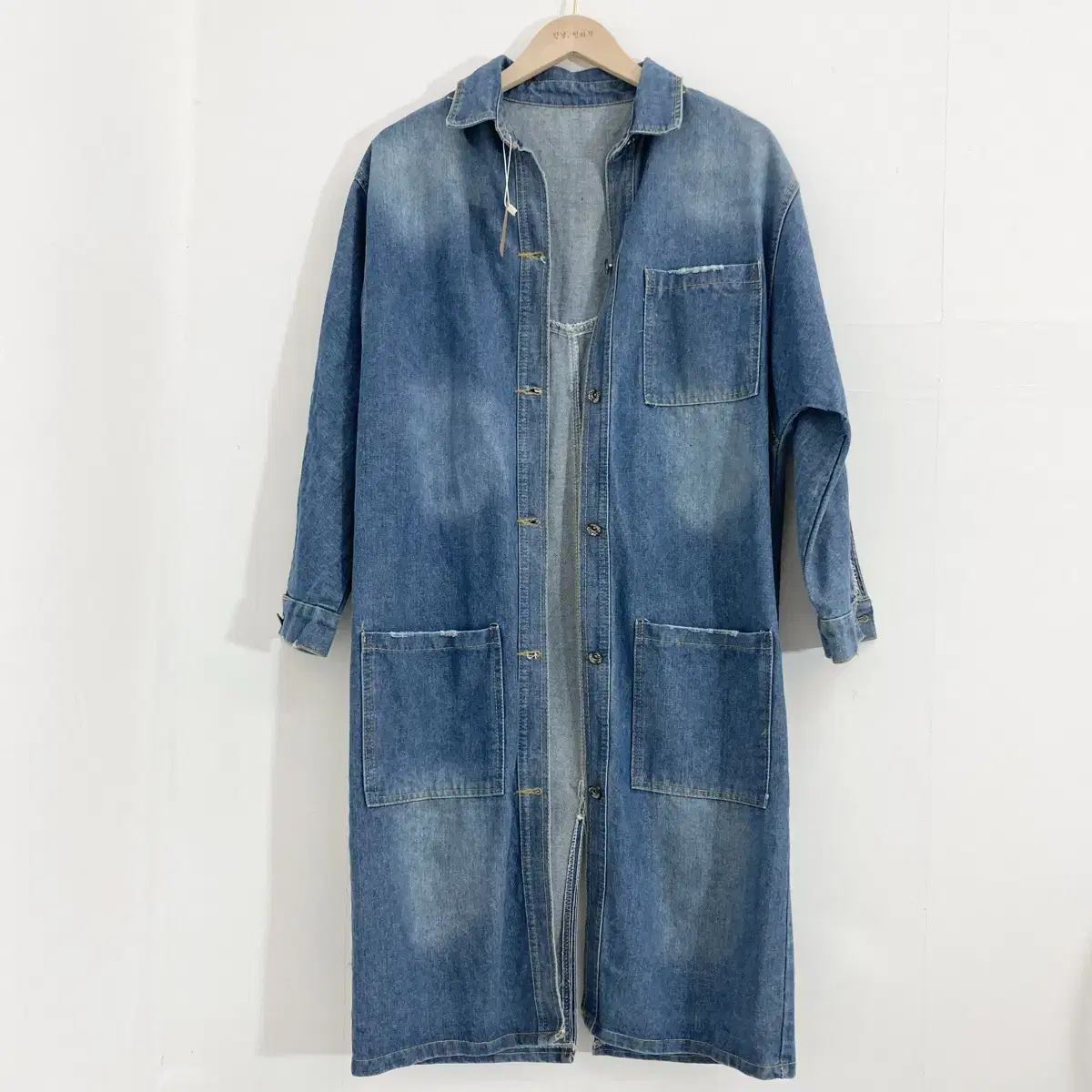 빅사이즈 청 원피스 가디건 Big Size Jean Dress Long