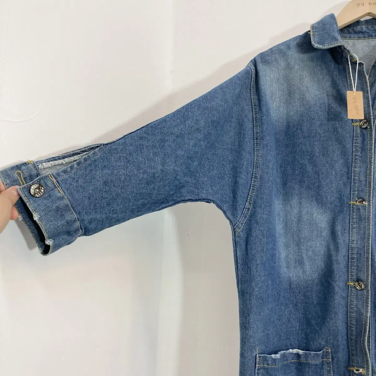 빅사이즈 청 원피스 가디건 Big Size Jean Dress Long