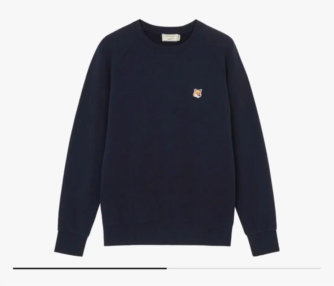 메종키츠네 맨투맨 navy L SIZE