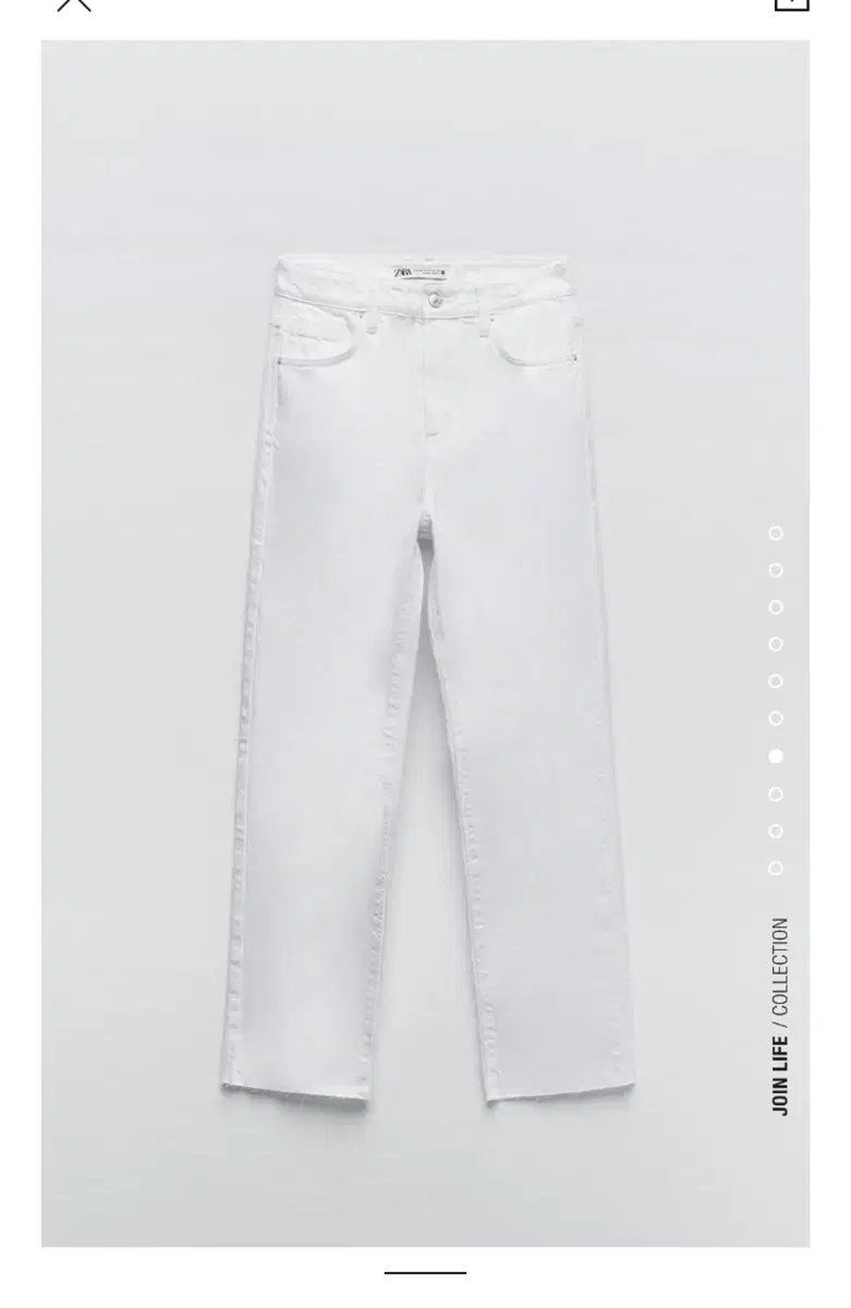 Zara Z1975 White Straight Denim Pants(KR26)