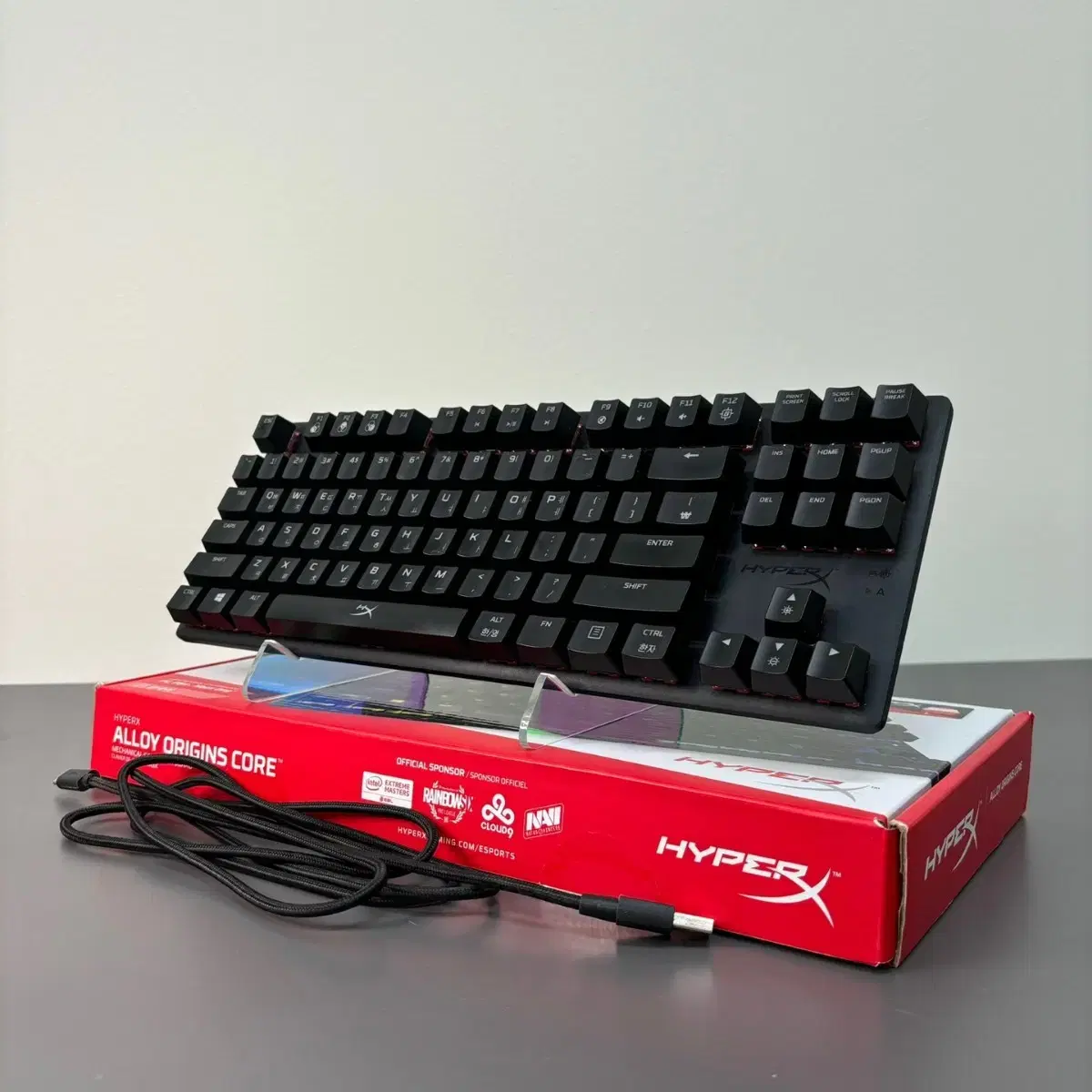 HyperX 킹스톤 RGB 적축 TKL (풀박스) 게이밍 키보드 윤활