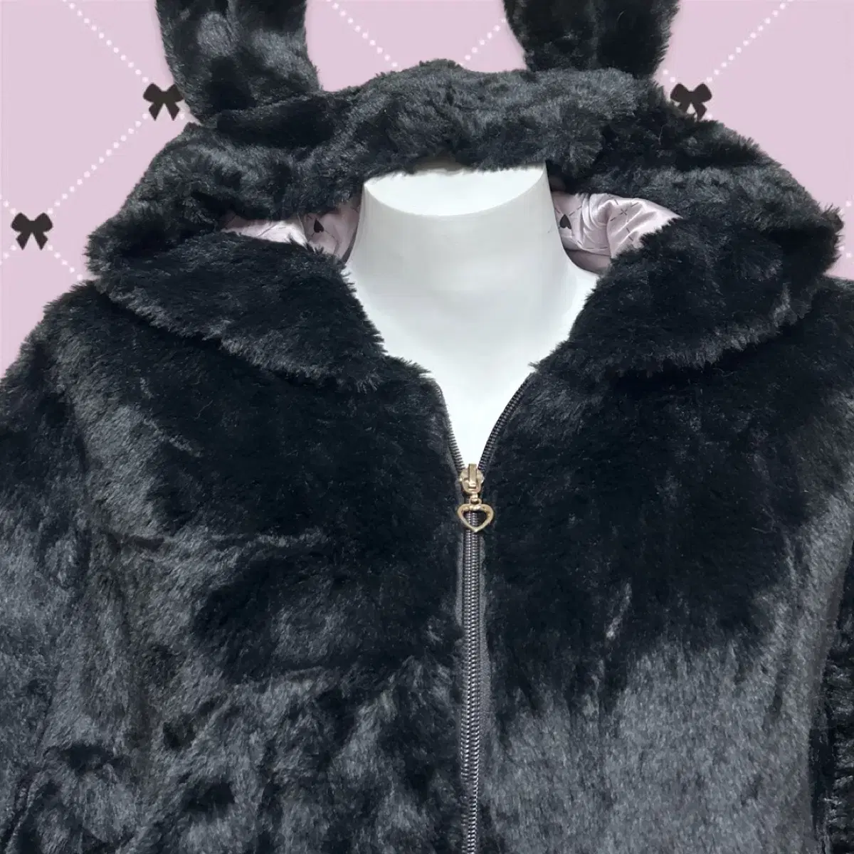 Majoretty rabbit ear fur jumper 토끼귀 퍼