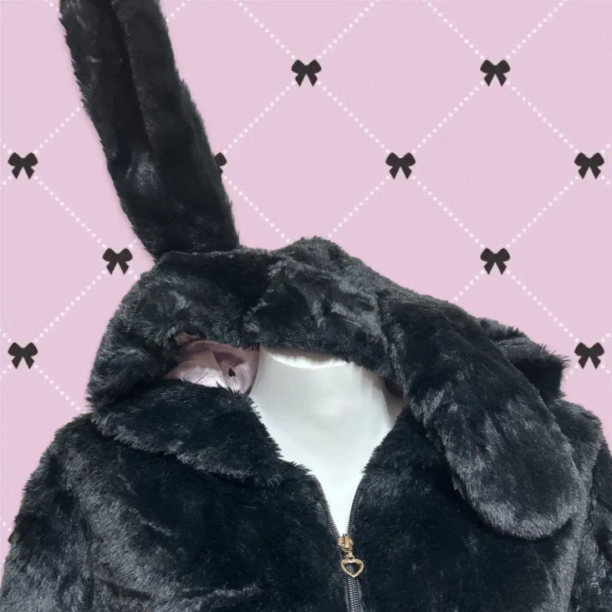 Majoretty rabbit ear fur jumper 토끼귀 퍼