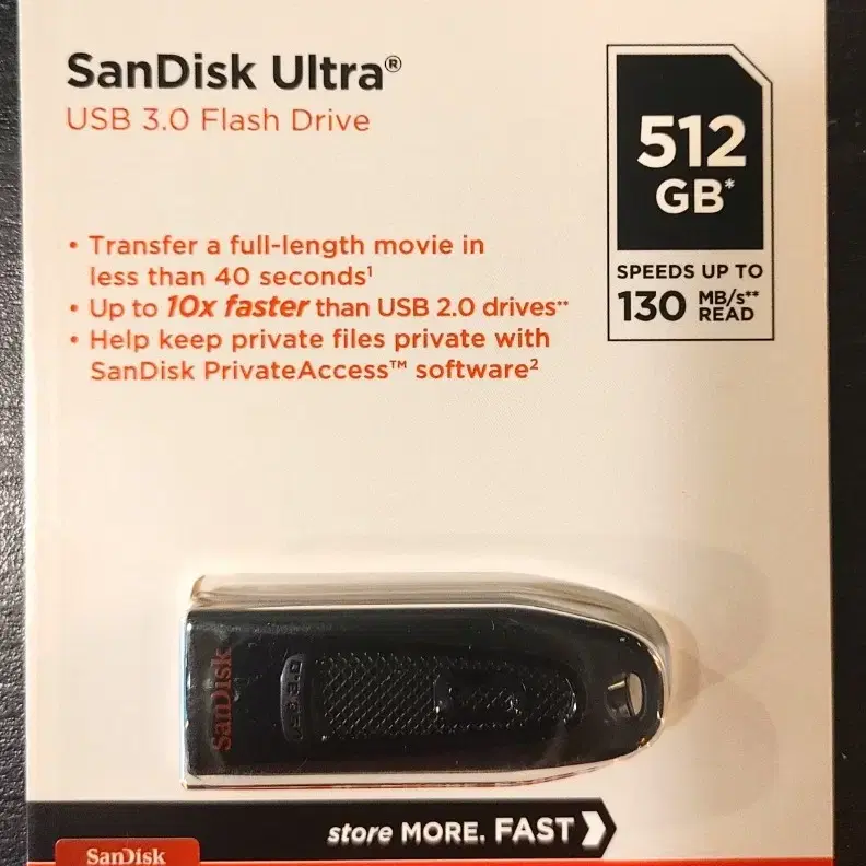 미사용 신품 샌디스크 울트라 USB 3.0 플래시 드라이브 팝니다