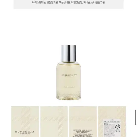 버버리 위크엔드 포 우먼 EDP 50ML(미사용)