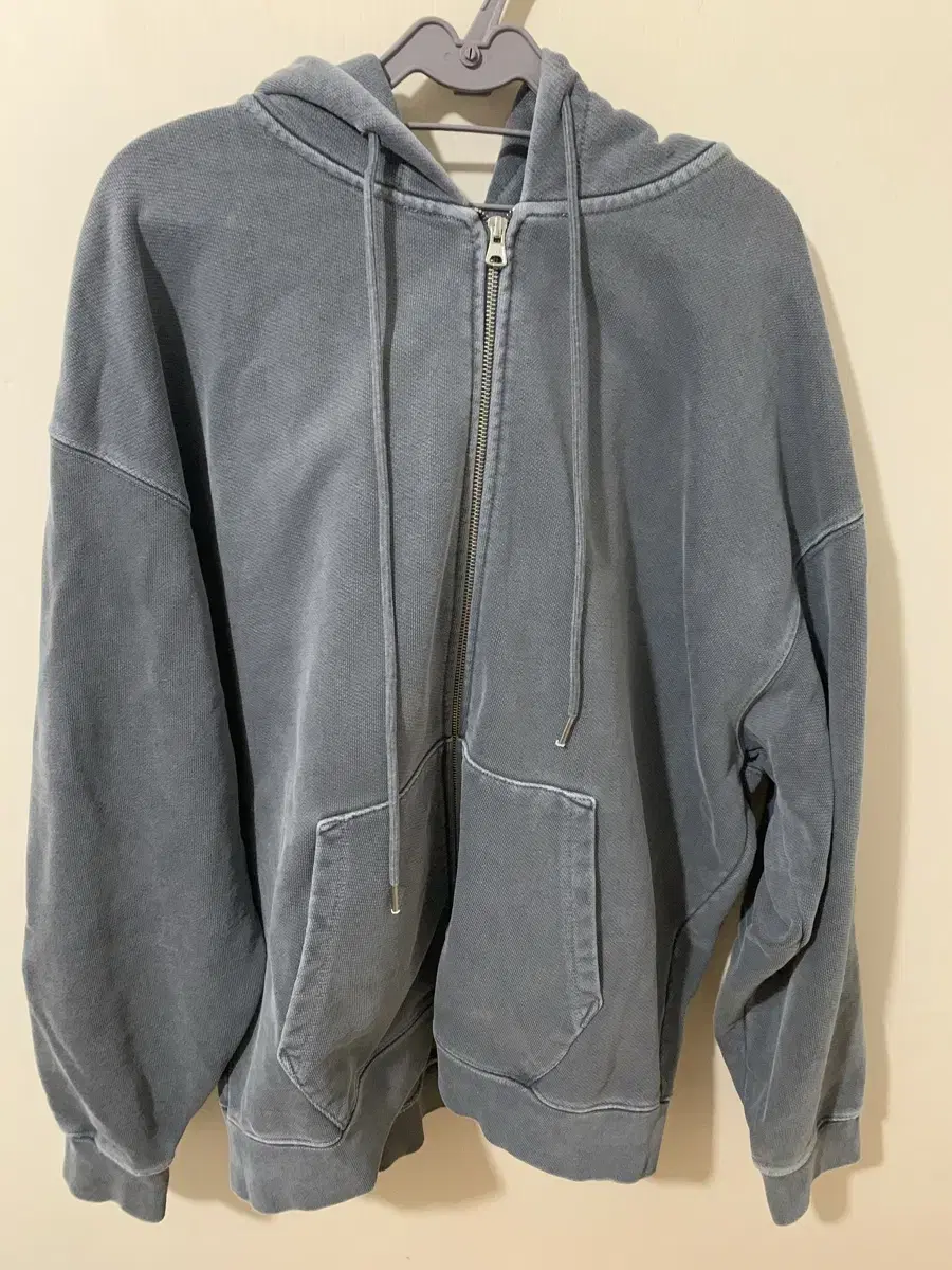 Sauverment 980g Hooded Zip Up Stonewashed XXL