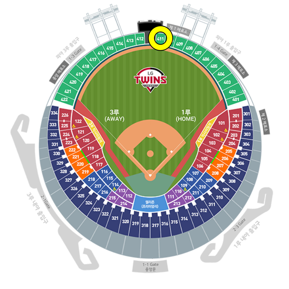 [4차전] LG vs 삼성 1루 그린지정석 411블록 1열 연석 양도
