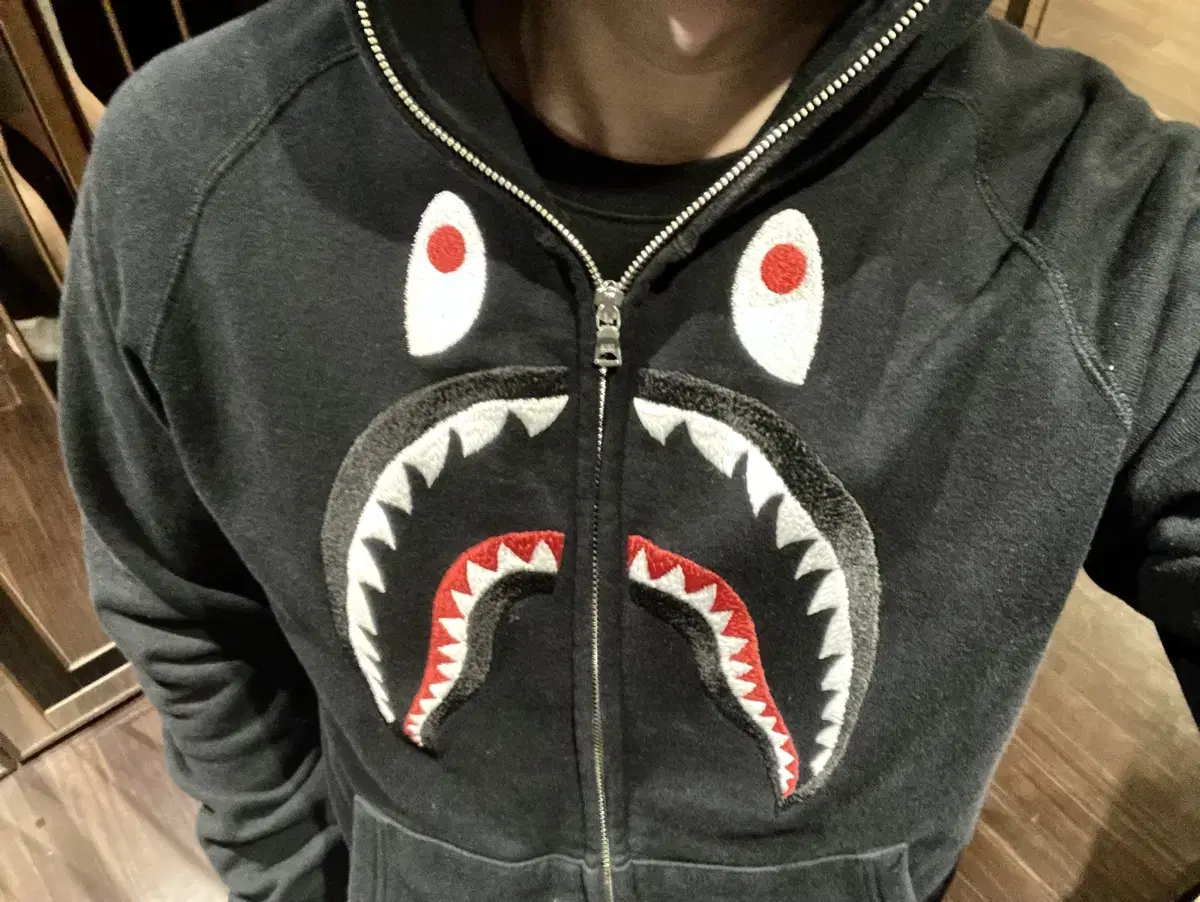 Bape front shark 샤크 후드집업