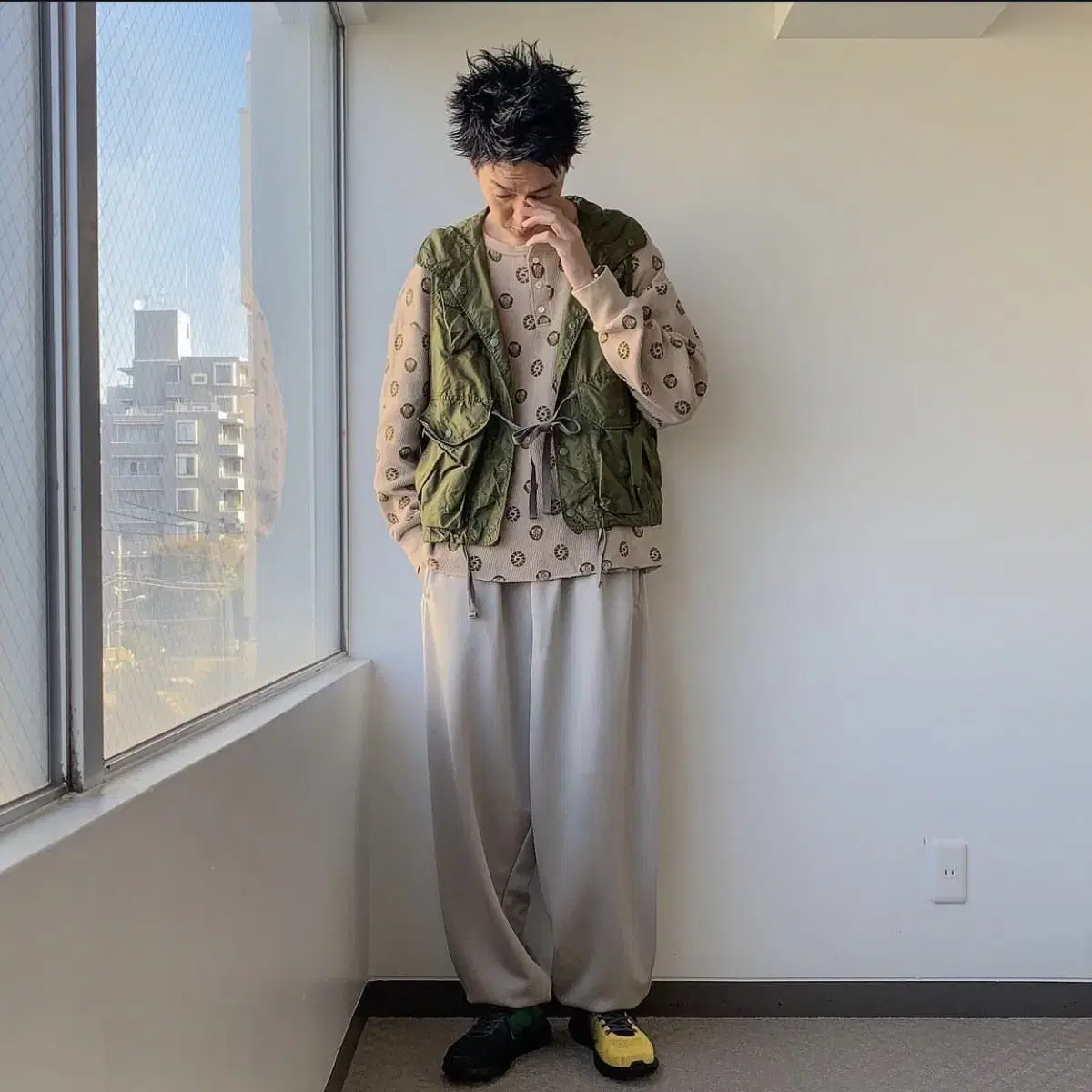 Engineered garments x Hoka 호카 엔가 후파나 폴카닷