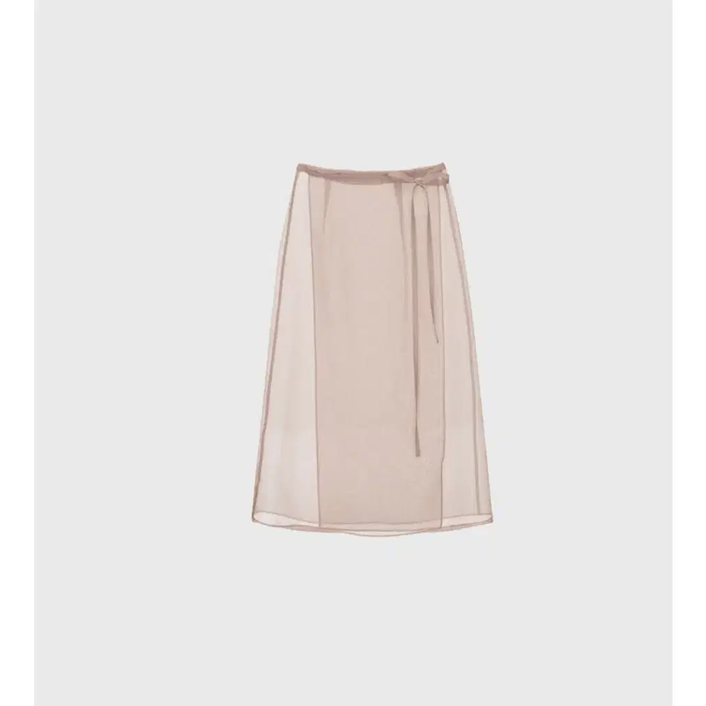 모노하 monoha sheer wrap skirt peach