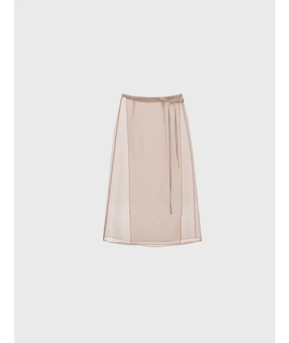 모노하 monoha sheer wrap skirt peach