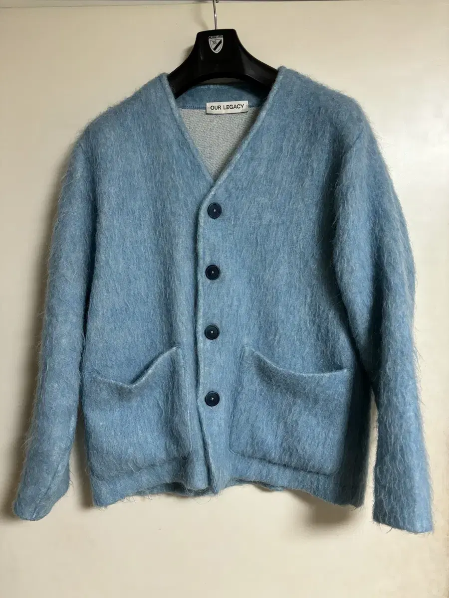 Haregashi Mohair Cardigan 46 Baby Blue