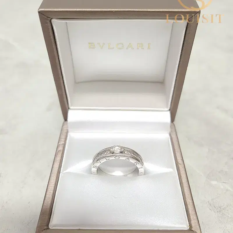 [55호] 불가리 18K 화이트골드 비제로원 0.31CT 다이아 링 반지