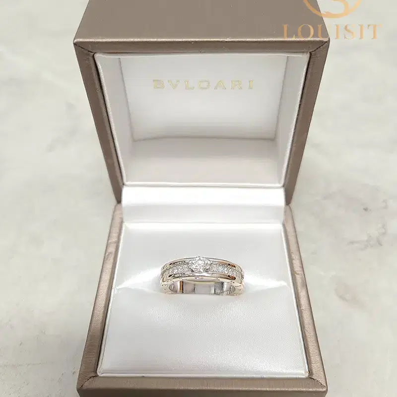 [55호] 불가리 18K 화이트골드 비제로원 0.31CT 다이아 링 반지