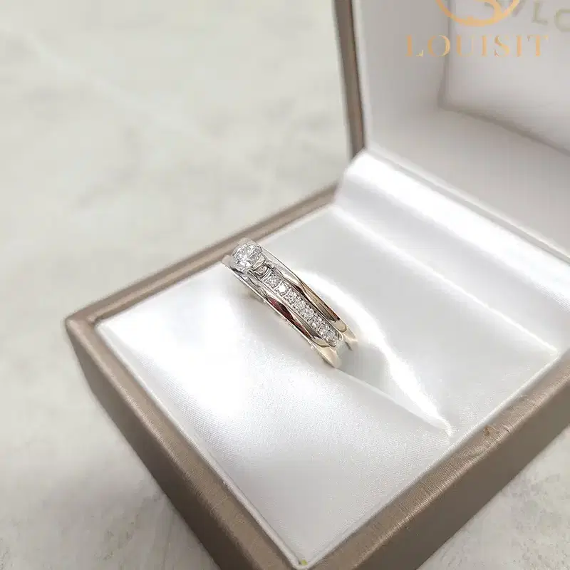 [55호] 불가리 18K 화이트골드 비제로원 0.31CT 다이아 링 반지