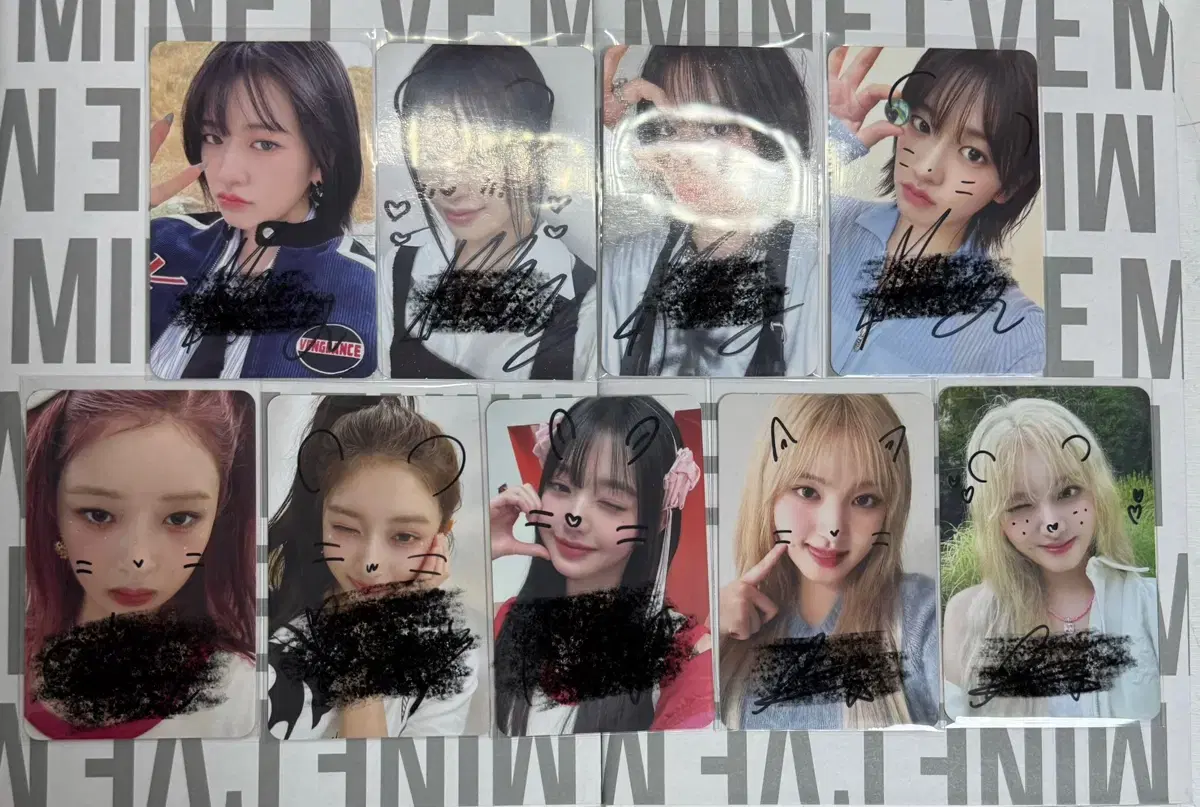 ive sign photocard certifiable jang wonyoung ahn yujin liz leeseo lay