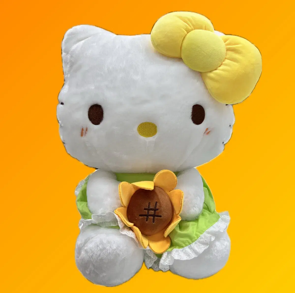 San Rio Hello Kitty Large Kitty Plush doll Genuine Sunflower