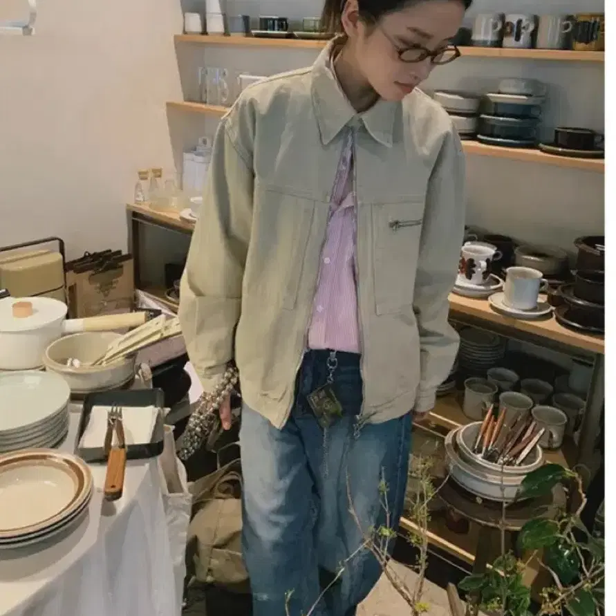 블렘토 washing texture jacket