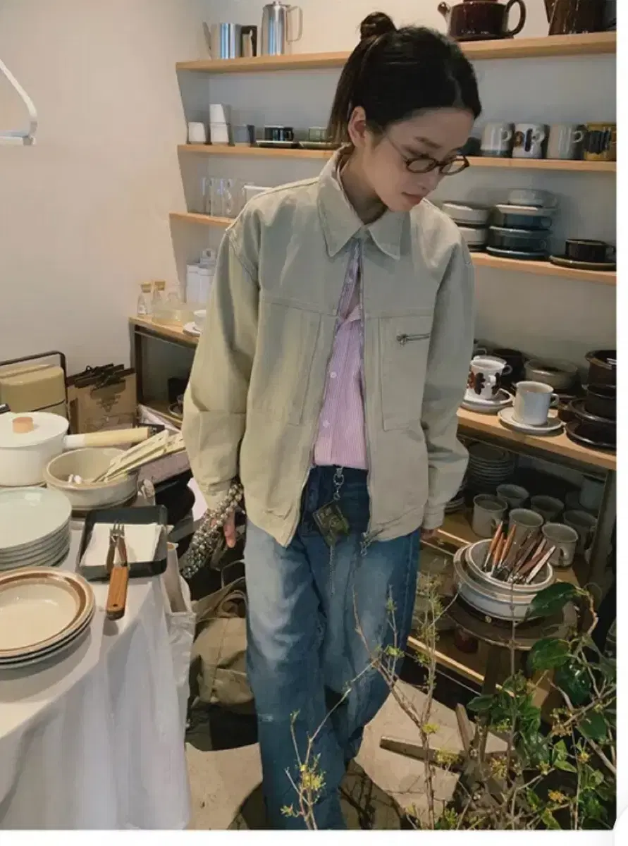 블렘토 washing texture jacket