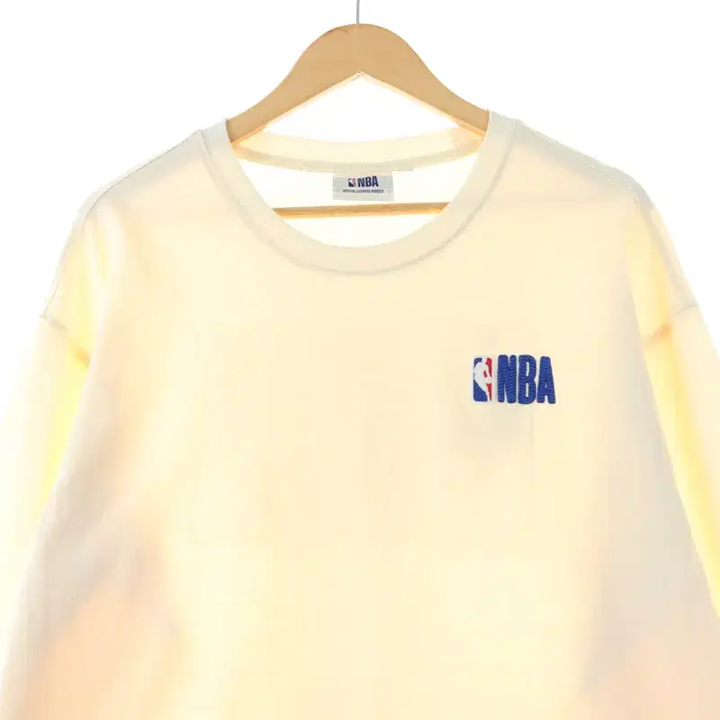 (2XL) NBA 엔비에이 긴팔티셔츠 빅사이즈 아이보리-FA0A